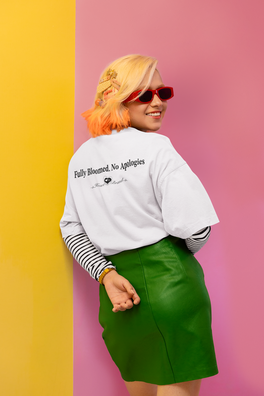 Bloomed No Apologies T-Shirt — Abstract Purple Floral Graphic Tee