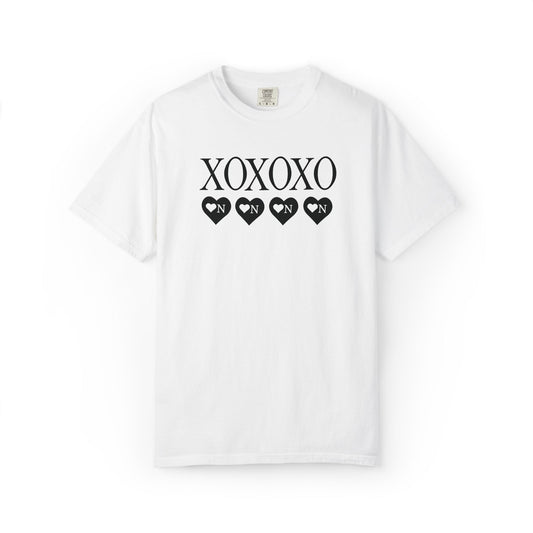 Valentine's XOXO Tee with Heart On Brand Logo