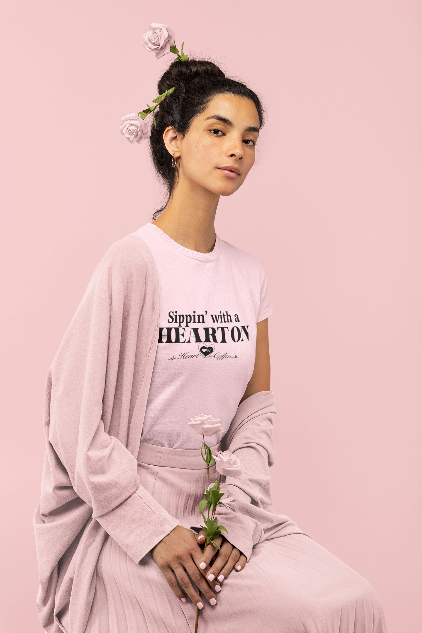 “All Heart, No Apologies” – Minimalist Heart On Brand Relaxed Tee | Soft, Bold, Effortless