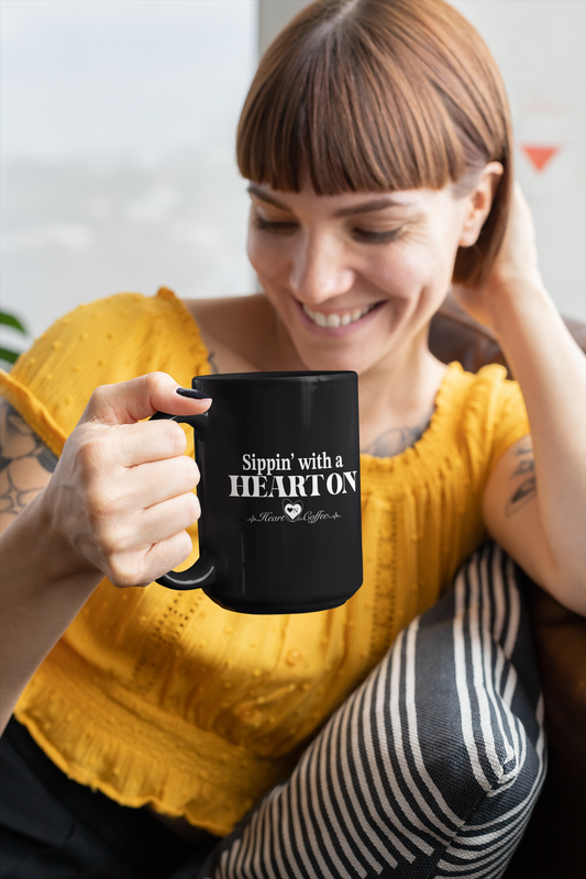Sippin’ With a Heart On – Flirty Coffee Mug for Bold Brew Lovers