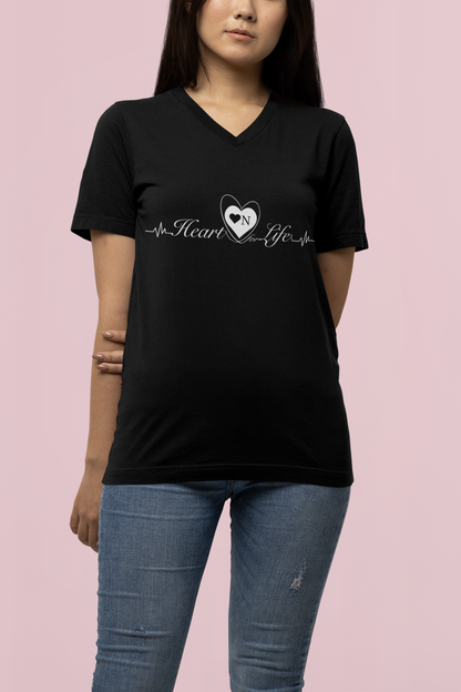 Heart On for Life V-Neck Tee – Heart On Classics Collection