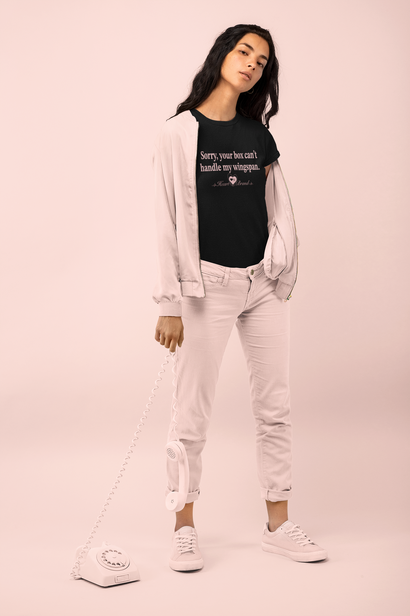 T-Shirt — "Sorry Your Box Can't Handle My Wingspan" with Back Wing Graphic