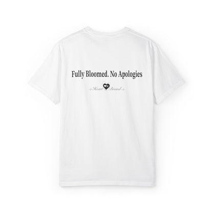 Bloomed No Apologies T-Shirt — Abstract Purple Floral Graphic Tee