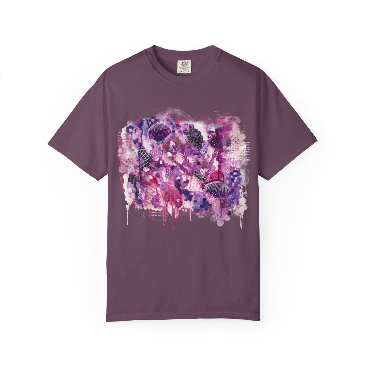 Bloomed No Apologies T-Shirt — Abstract Purple Floral Graphic Tee