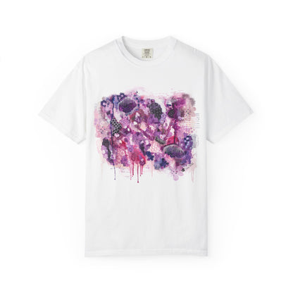 Bloomed No Apologies T-Shirt — Abstract Purple Floral Graphic Tee