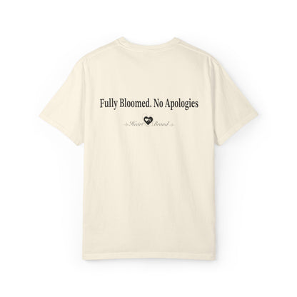Bloomed No Apologies T-Shirt — Abstract Purple Floral Graphic Tee